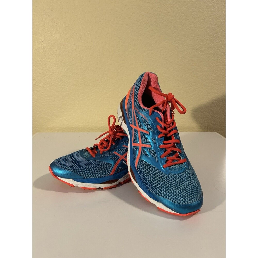 ASICS GEL-Cumulus 18 Women's Size 9.5 Running Shoes Blue Pink Orange T6C8N Mint